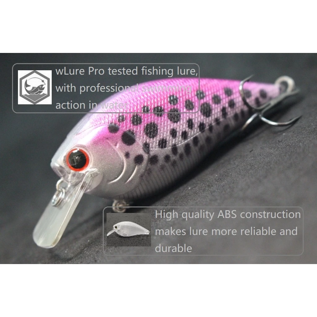 WLure-señuelo de pesca Crankbait, 8,3 cm, 14,3g, cuerpo gordo, Wobbler, 1 metro de profundidad, #4, anzuelos triples, colores surtidos, C429 - imagen 4