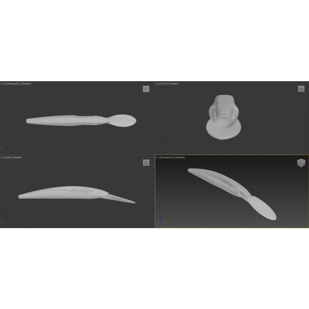 WLure-señuelo largo y delgado de diseño de enmalle abierto, 10,8 cm, Cuerpo en blanco, 10 por juego con ojos aleatorios, señuelo de pesca sin pintar, UPM650 - imagen 3