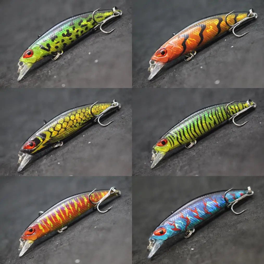 WLure Minnow Señuelo de pesca 5g 6cm Jerkbait de hundimiento lento fundición larga varios colores pequeño M777 - imagen 4