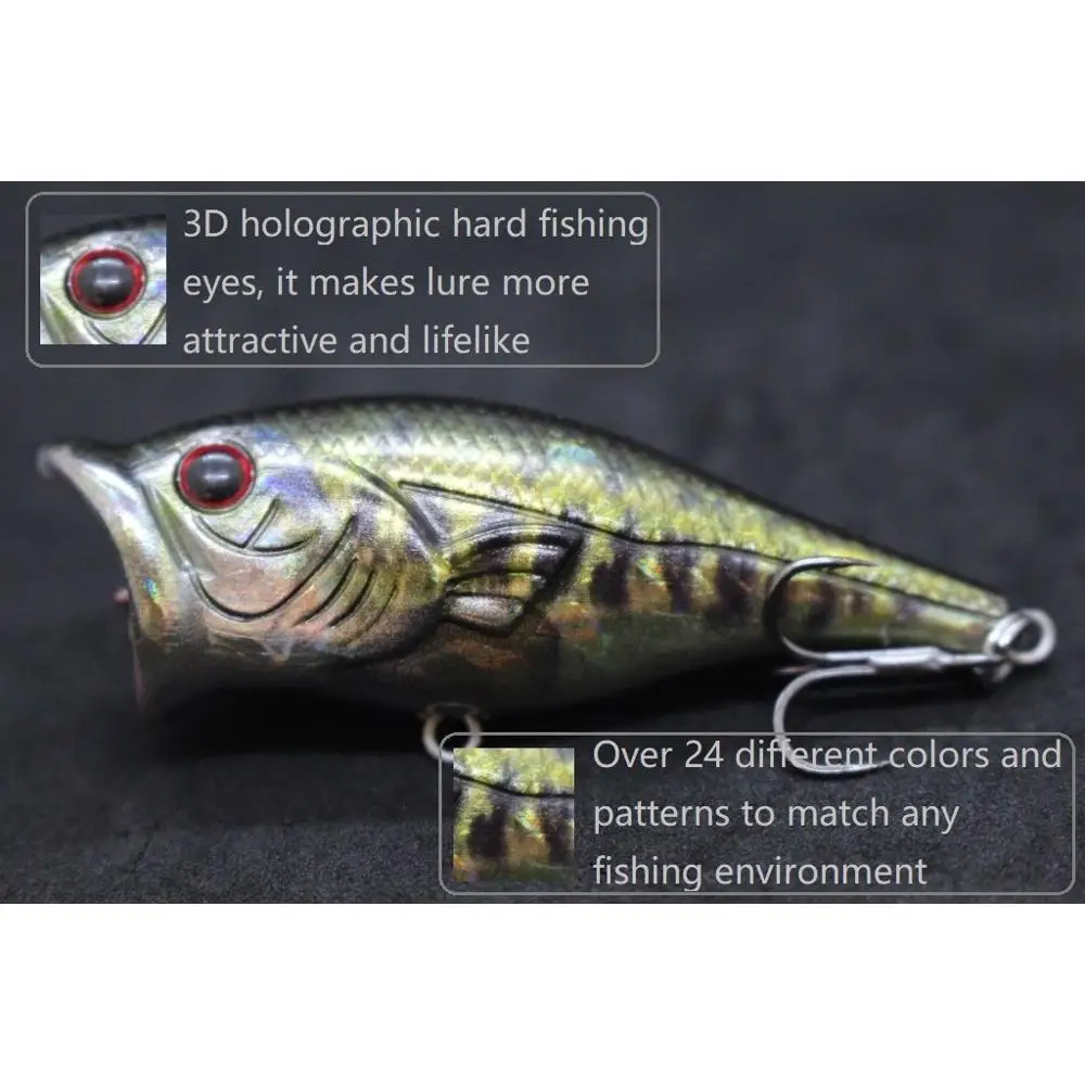 WLure-Señuelos de Pesca de 6cm y 10,5g en Zigzag, señuelo de agua dulce de lubina, colores realistas, HT626 - imagen 2