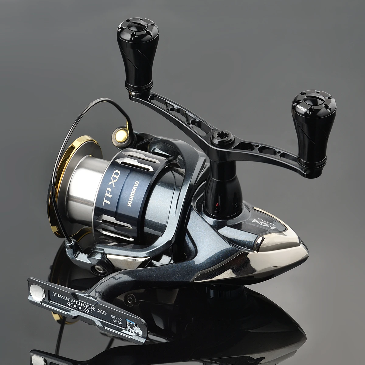 Gomexus Manivela de Carrete 98mm para Shimano Stradic FL Vanford Vanquish CNC Spinning Reel Double Handle Aluminio - imagen 4