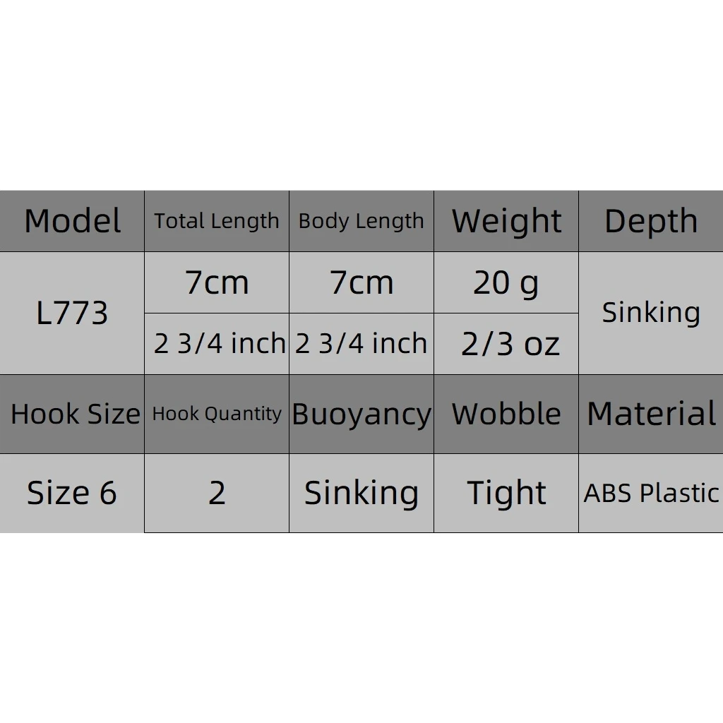 WLure L773 Señuelo VIB mate para jigging – Puntos de amarre - imagen 4