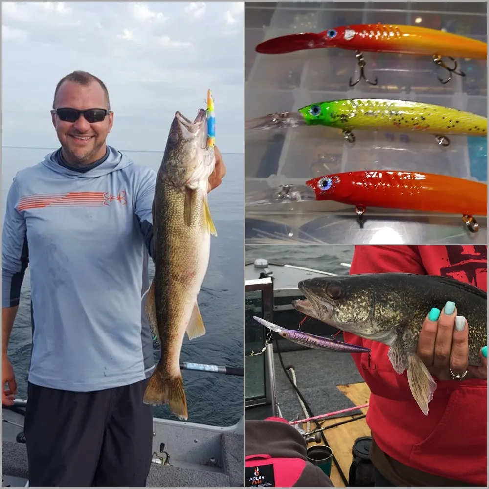 WLure-señuelo largo y delgado de diseño de enmalle abierto, 10,8 cm, Cuerpo en blanco, 10 por juego con ojos aleatorios, señuelo de pesca sin pintar, UPM650 - imagen 4