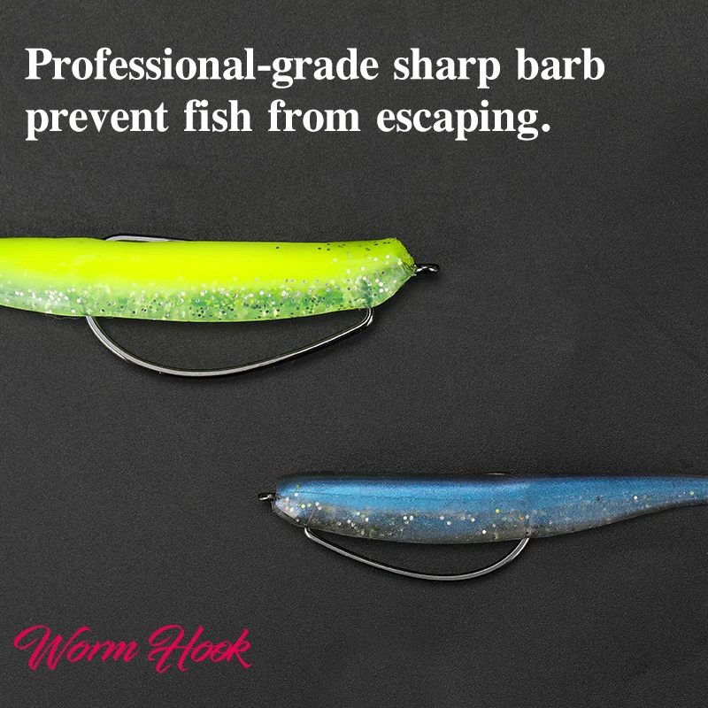 TSURINOYA-anzuelos de pesca de gusano, señuelo suave sin plomada, aparejos de pesca #2 #1 #1/0 #2/0 #3/0 #4/0 - imagen 4