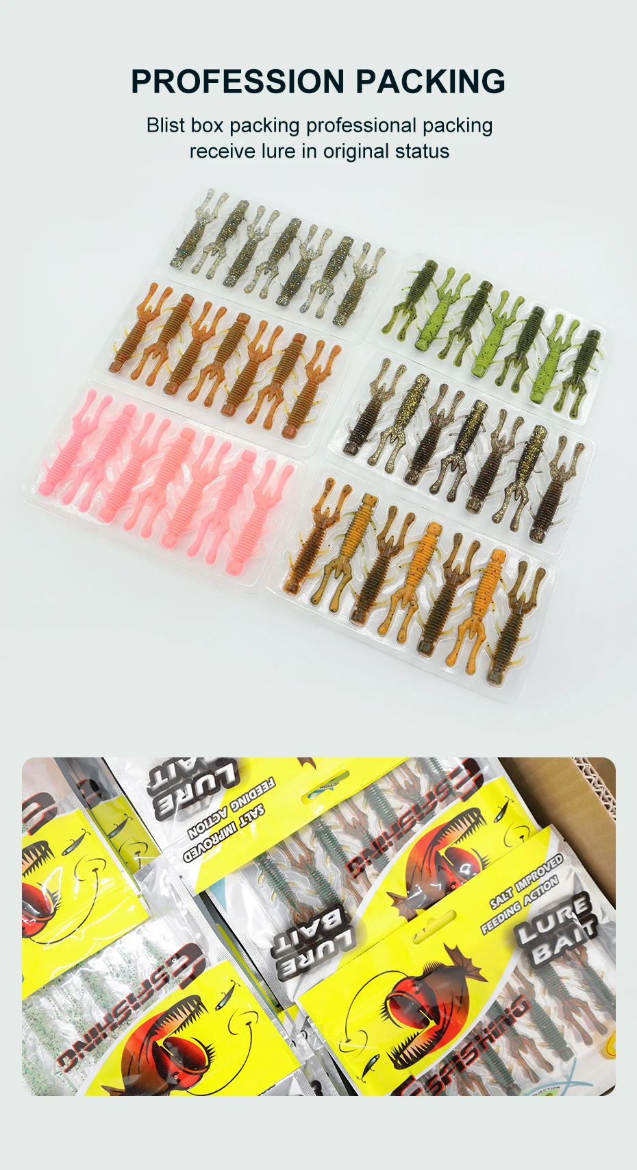 ESFISHING nueva gran oferta gusano monstruo camarón 60mm1.8g cebo de silicona suave insignias aromáticas de inyección para Señuelos de Pesca - imagen 4