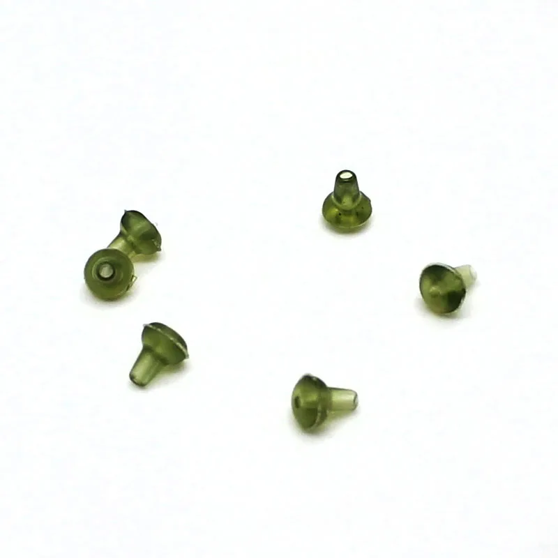 Accesorios de pesca de carpa, 50 Uds. De cuentas de gancho, tope de pelo de pesca de carpa, color verde claro y negro, Chod Hannah Rig Pop UP Boilies Stop - imagen 5