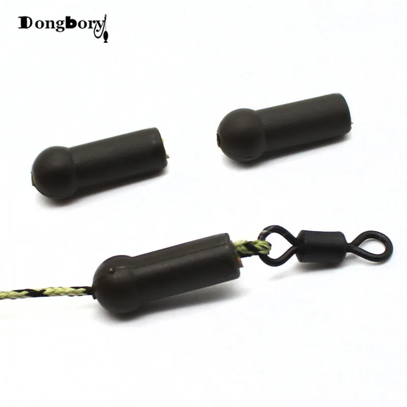 Cuentas de amortiguación para pesca de carpa, accesorios de goma para tienda de pesca de carpa, cuentas Chod Heli, aparejos giratorios de aparejos marrones, 100 Uds. - imagen 5