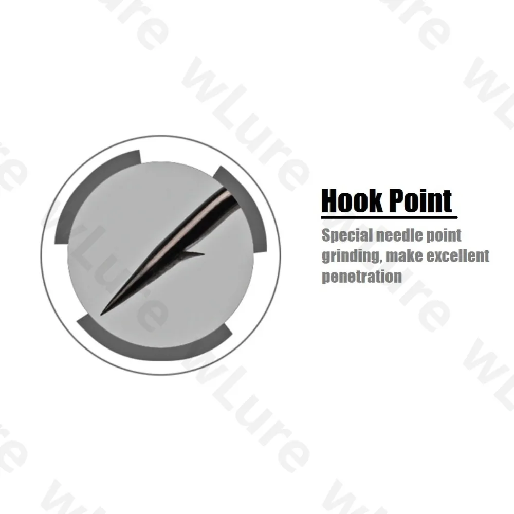 Anzuelo de pesca con curva redonda de níquel negro, anzuelo de pesca triple de alta calidad, cebo duro, lubina, Walleye, Crappie, aparejos de pesca FH1HP30, 30 anzuelos por paquete - imagen 2