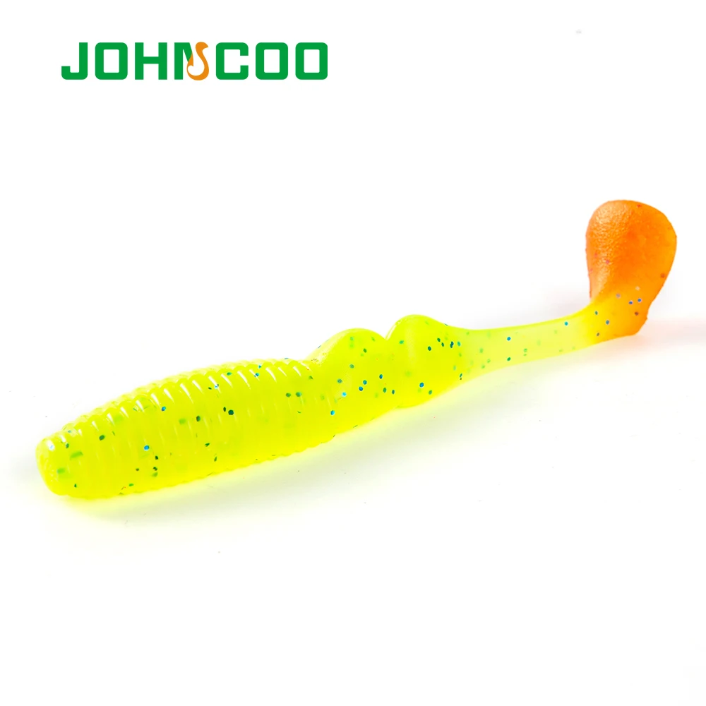 JOHNCOO 4 Uds 95mm 8,5g suave Biat ambonita Shad señuelo de pesca Crankbait carpa trucha Swimbait silicona gusano carpa Artificial - imagen 3