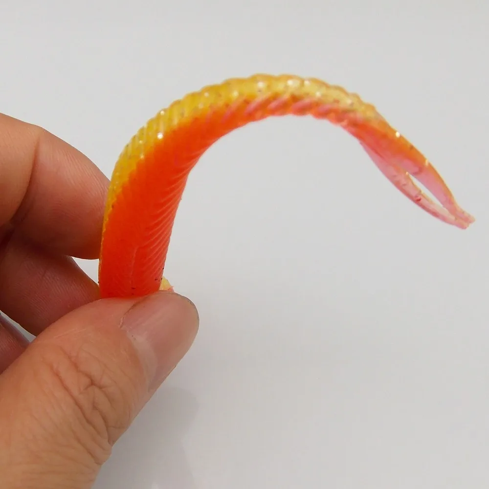 KESFISHING-señuelo de pesca de silicona Artificial, cebo de plástico blando de 4,7 pulgadas, con aroma a Camarón, sales, Lucio - imagen 2