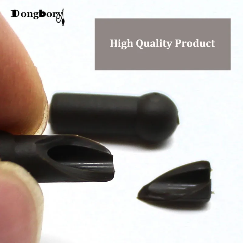 Cuentas de amortiguación para pesca de carpa, accesorios de goma para tienda de pesca de carpa, cuentas Chod Heli, aparejos giratorios de aparejos marrones, 100 Uds. - imagen 4