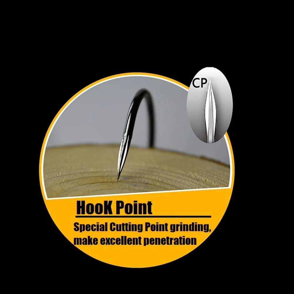 30 anzuelos por paquete, hoja de corte curvada redonda de níquel negro forjado, anzuelos de pesca triples de alta calidad, aparejos de pesca FH31HP30 - imagen 4