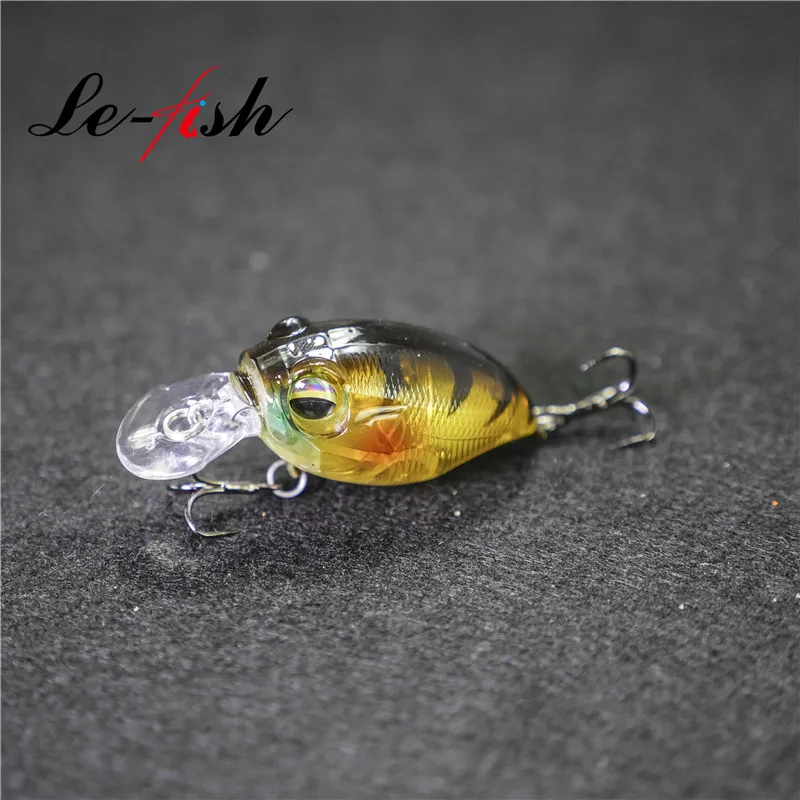 Le-fish-señuelo de pesca de alta calidad, cebos flotantes de manivela, diseño japonés, 43mm, 8,8g - imagen 3