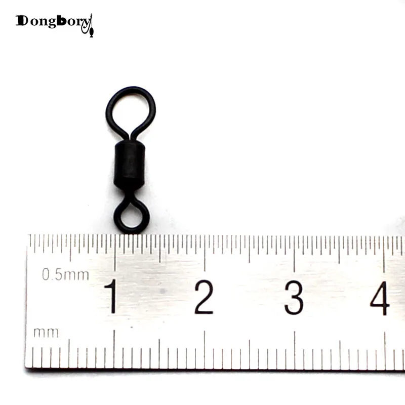 Heli-eslabones giratorios de ojo grande para pesca de carpa, Clips de plomo de seguridad, giratorios para helicóptero, tamaño 8, 100 piezas - imagen 4