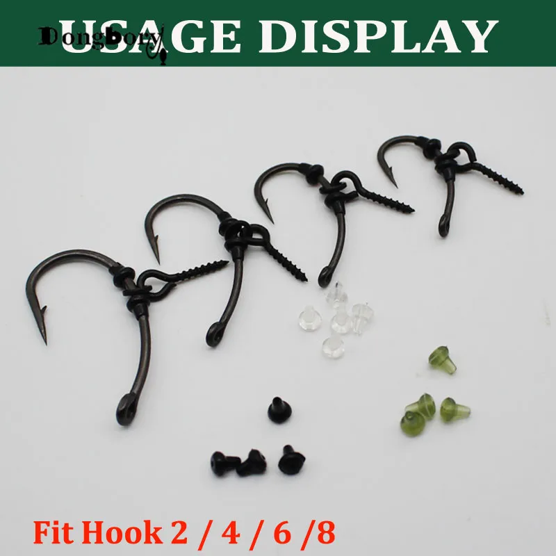50 Uds gancho detiene cuentas accesorios de pesca de carpa Stoper claro verde negro pesca de carpa pelo Chod Ronnie Rig Pop UP Boilies Stop - imagen 3