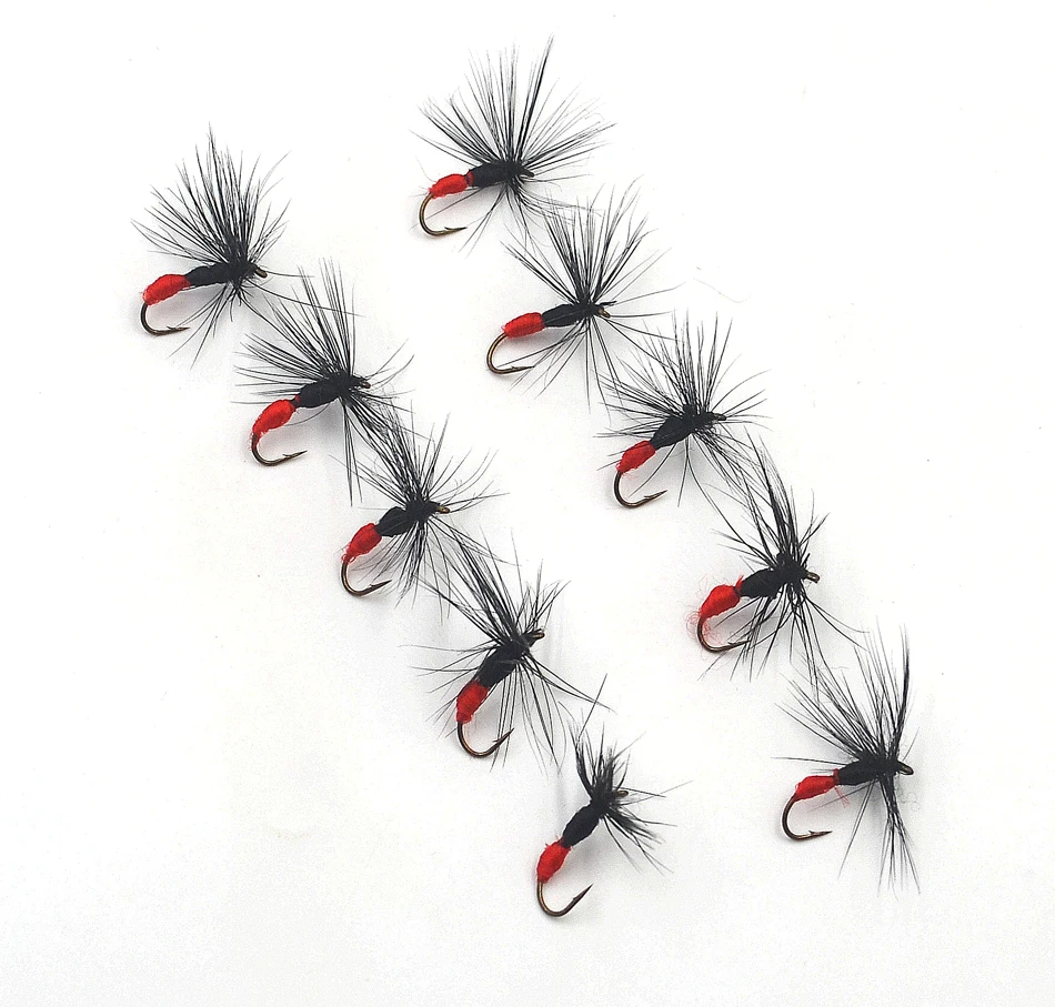 Mosca MNFT para trucha húmeda – Cuerpo duro, cola roja y negro - imagen 3