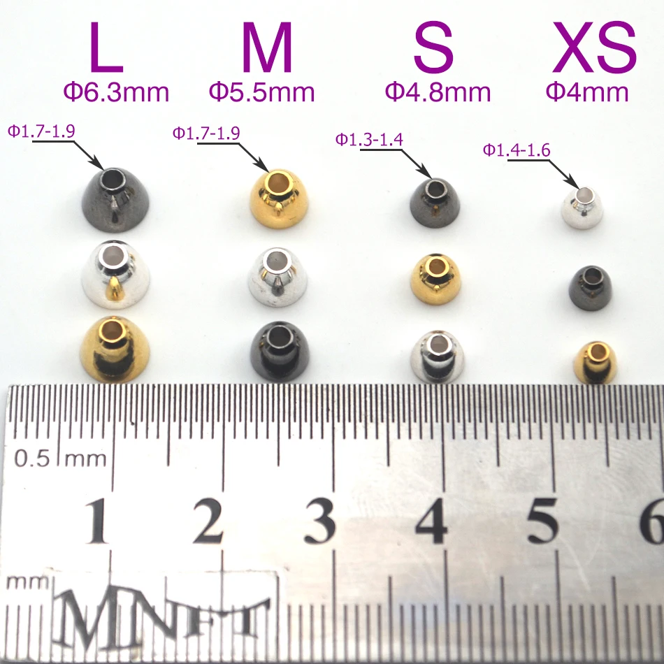 MNFT Cabezas cónicas latón para atado de moscas Tubefly - imagen 5