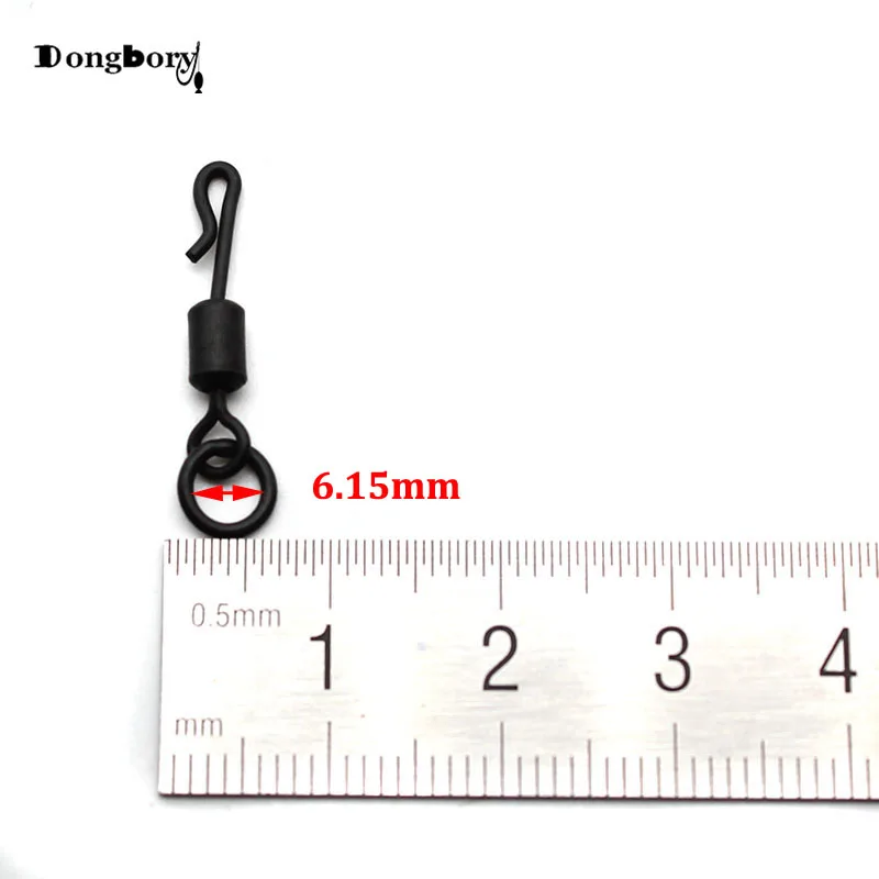 50 Uds. Anillo flexible de cambio rápido giratorios tamaño 8 accesorios de pesca de carpa gancho oscilante con anillo sólido QC giratorio utilizado con clips de plomo - imagen 3