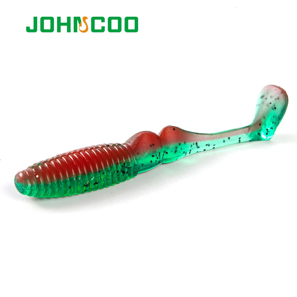 JOHNCOO-señuelo de pesca suave Biat amonite Shad, 4 piezas, 95mm, 8,5g, Crankbait, carpa, trucha, Swimbait, gusano de silicona, carpa Artificial - imagen 2
