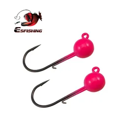 ESFISHING Jig head anzuelo compensado gancho de acero de alta resistencia 3,5g 5g 7g 10g señuelo de pesca cebo suave pesca de carpa