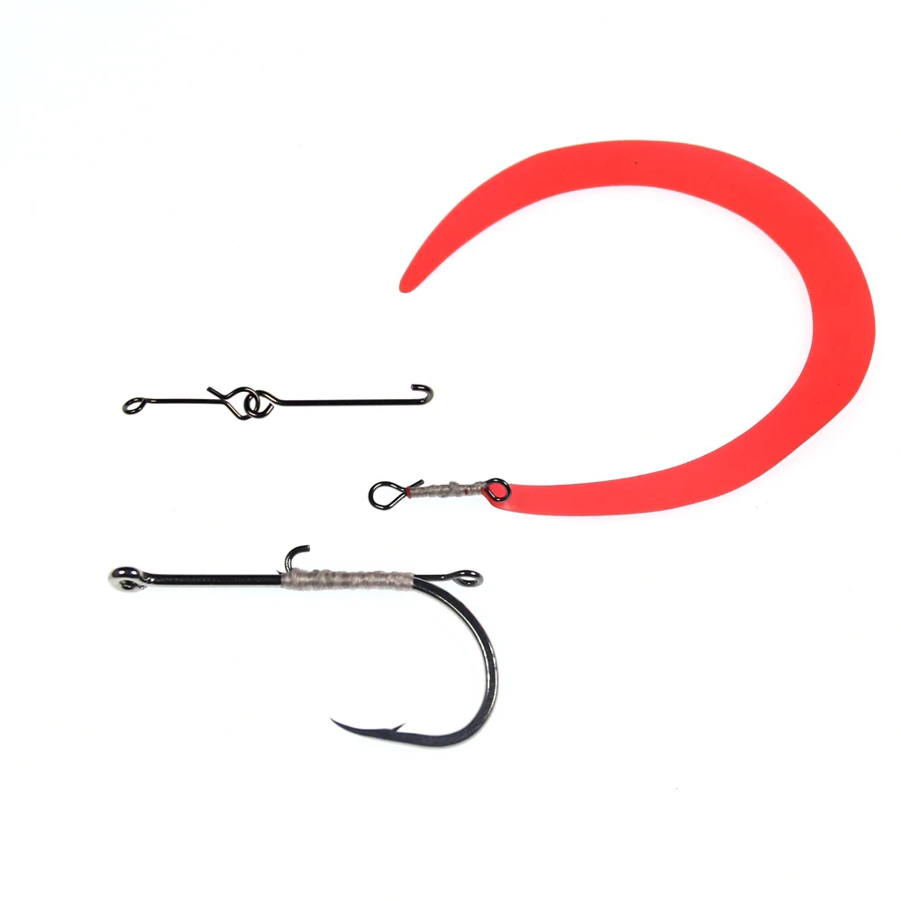 Wifreo 10 juegos 2X conector de cola de movimiento enlace de vástago para Pike Steelhead Streamer Material de atado de moscas - imagen 5