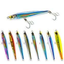 Señuelo de pesca Wobbler de pececillo, Jerkbait de hundimiento de fundición larga de gran tamaño, cebo duro Artificial, cebo de lubina para pesca en el océano, 9,5 cm, 40g