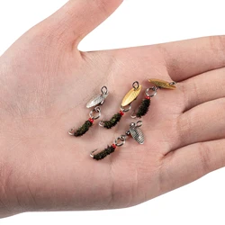 Goture Señuelo Giratorio Cuchara Metálica con Anzuelo para Pesca