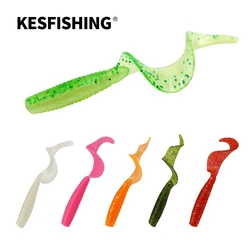 Señuelo larval vinilo Kesfishing CT90 – Cola única para lubina