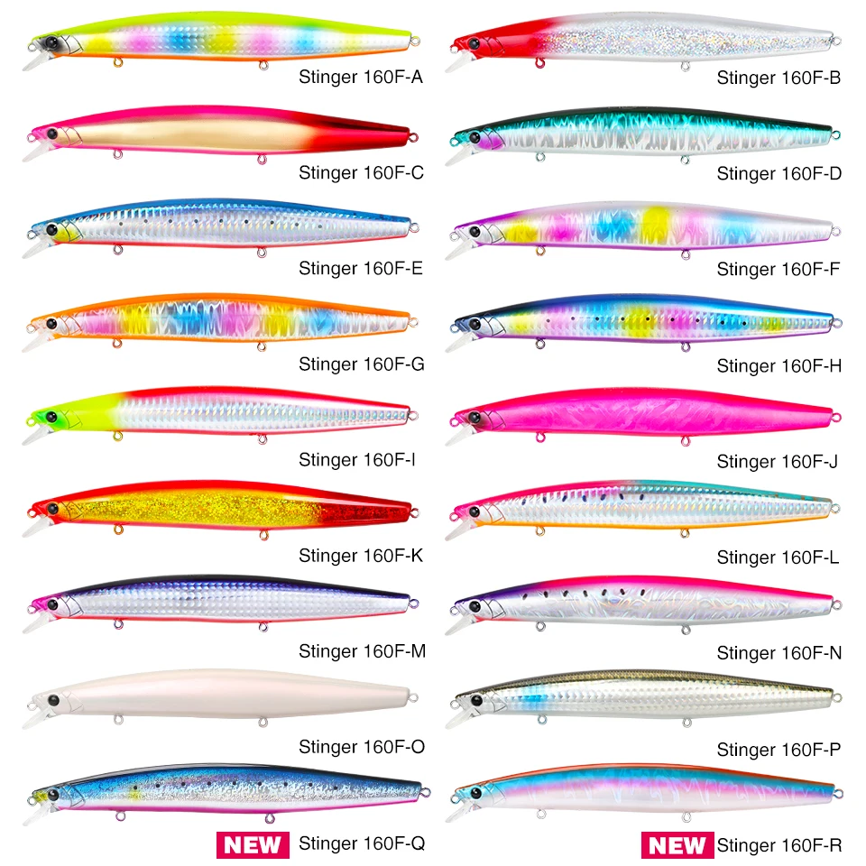 TSURINOYA-señuelo de pesca de pececillos flotante, cebo duro Artificial de fundición ultralarga, STINGER 160F, 63mm, 31g - imagen 5