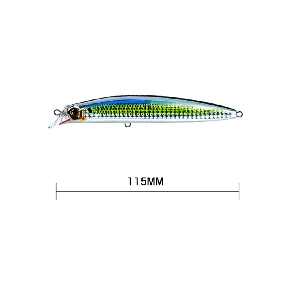 11,5 cm 15g señuelo de pesca Minnow Wobbler buceo 0,3 M flotante Jerkbait Swimbait cebo duro Artificial océano playa pesca cebo de lubina - imagen 3