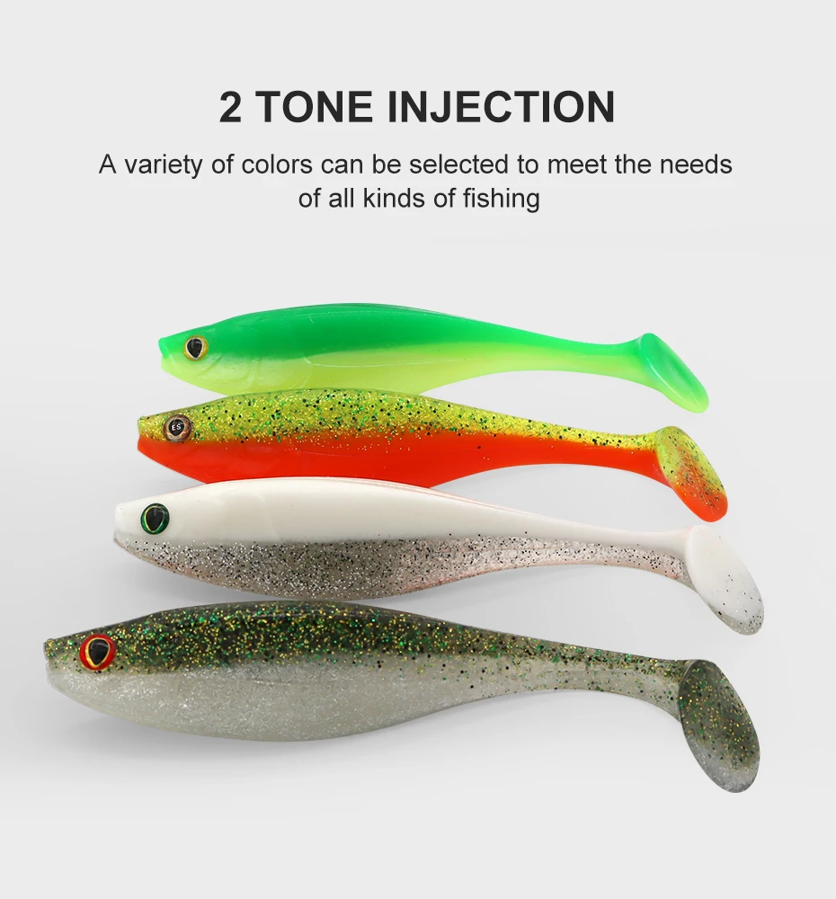 KESFISHING-señuelo de ojos 3D grandes, Comandante shad, 6,3 pulgadas, 36g, cebo suave de pesca de silicona Artificial para olor a camarones de agua dulce/salada - imagen 5