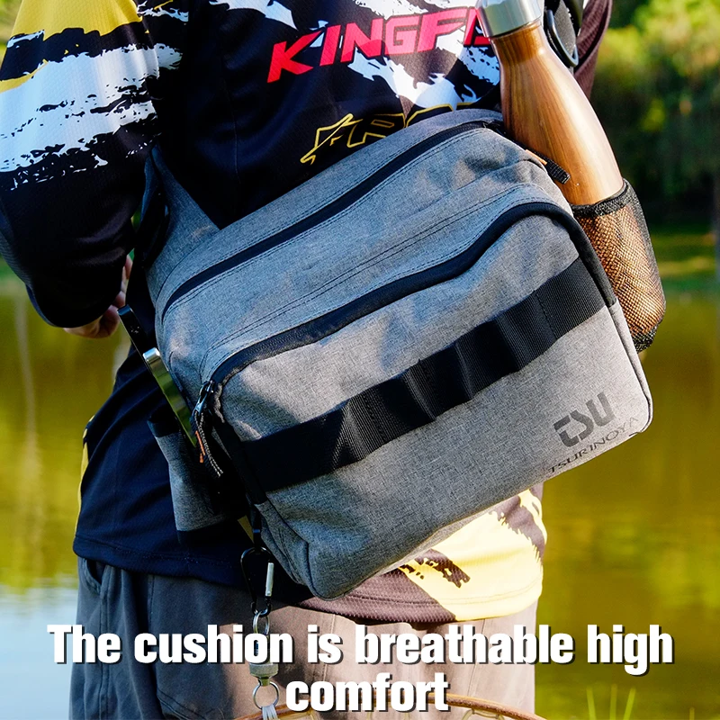 TSURINOYA bolsa de aparejos de pesca de gran capacidad, paquete de señuelos multifuncional, bolso de hombro al aire libre y cadera, cajas de almacenamiento de alicates - imagen 5