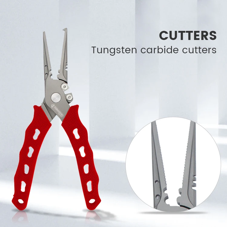 FUNADAIKO-Alicates de pesca de aleación de aluminio, herramientas de pesca, cortador de línea, tijeras multifuncionales, equipo eliminador de anzuelos - imagen 5