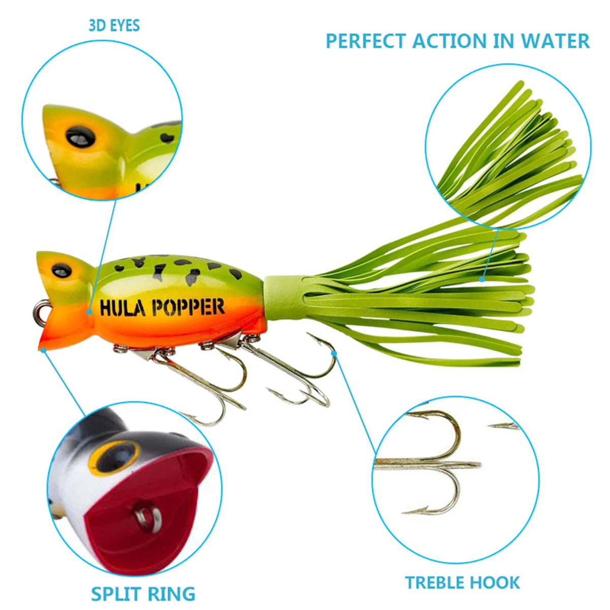 Señuelo de pesca Popper Wobbler de 5cm y 11g, cebo Artificial de lubina, flotante de fundición larga, Jerkbait - imagen 2