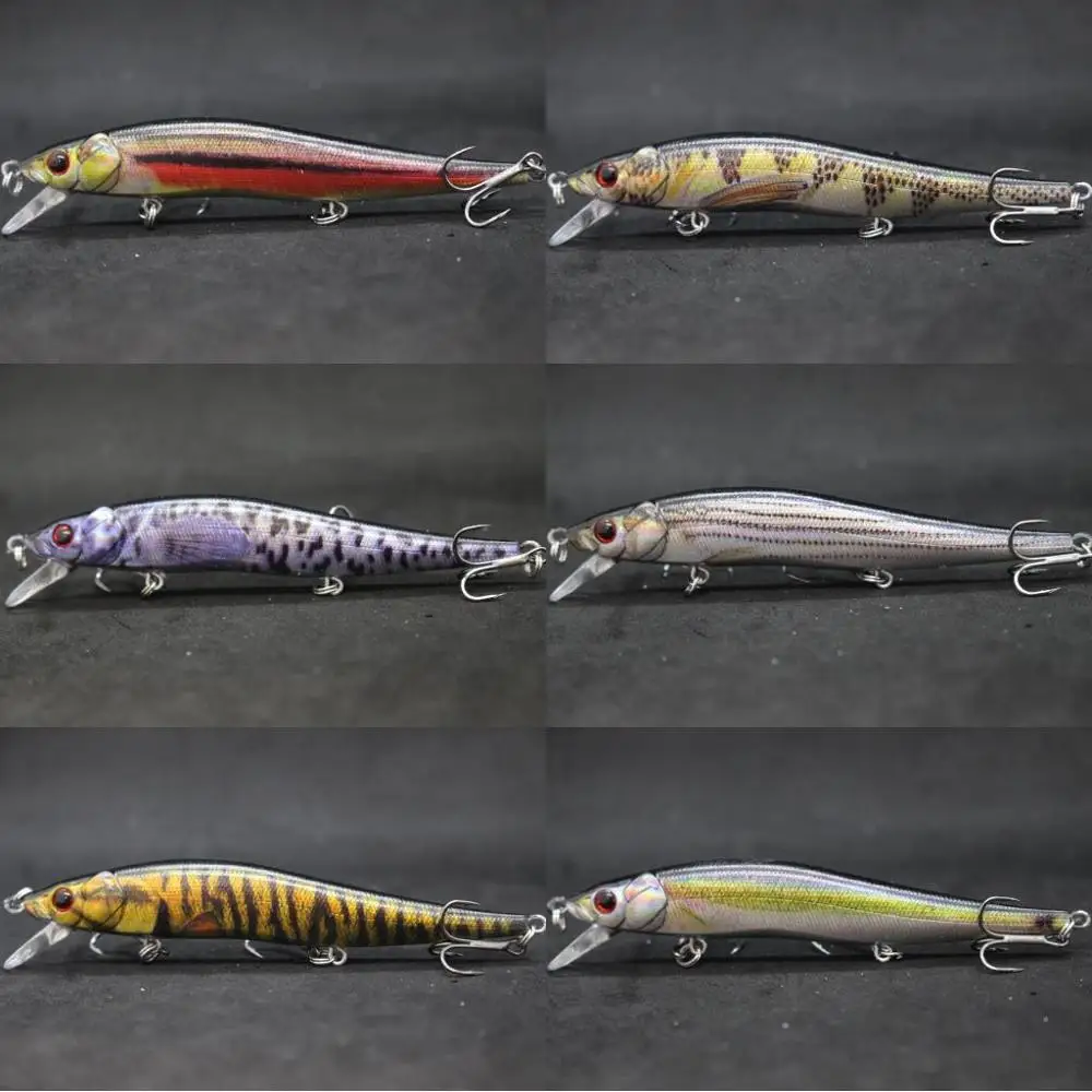WLure-señuelo de pesca Minnow Crankbait, cebo duro ajustado, oscilante, hundimiento lento, Jerkbait, pintura realista de RealSkin HM262S - imagen 5