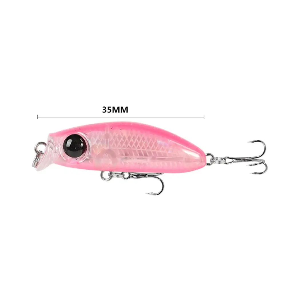 3.5cm 2.5g Fishing Lure Mini Micro Minnow Wobbler Lure 3D Eyes Diving Swaying Lure Trout Bait Jerkbait Artificial Bait Fake Bait - imagen 3