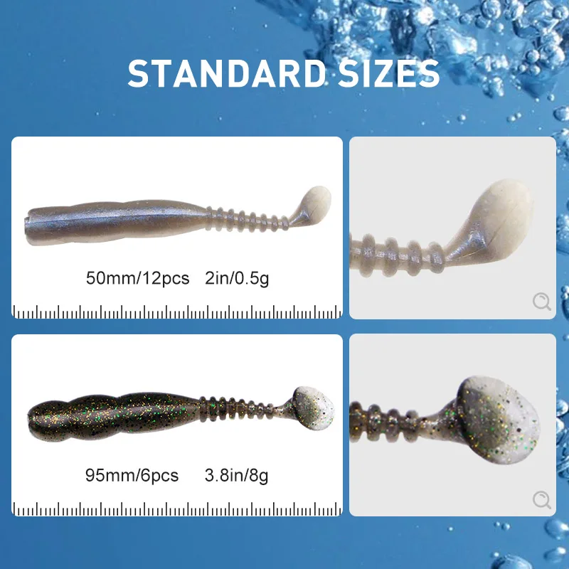 KESFISHING Shad 2 "Shad Rock Shiner cebos artificiales de silicona suave Leurre Souple trucha Lucio Señuelos de pesca olor a pescado con sales - imagen 3