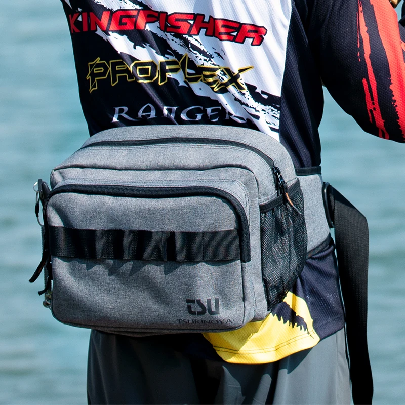 TSURINOYA-Bolsa de aparejos de pesca multifuncional, bolso de hombro al aire libre a prueba de salpicaduras de gran capacidad y bolsa de cadera, paquete de almacenamiento deportivo - imagen 5