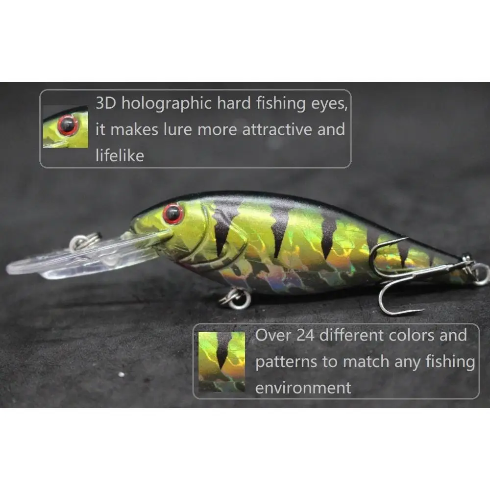 WLure-señuelo de pesca Jerkbait, 11g, 9,5 cm, 2,5 metros, Crankbait de buceo, Wobbler muy apretado con Darting, 20 colores, C187 - imagen 3