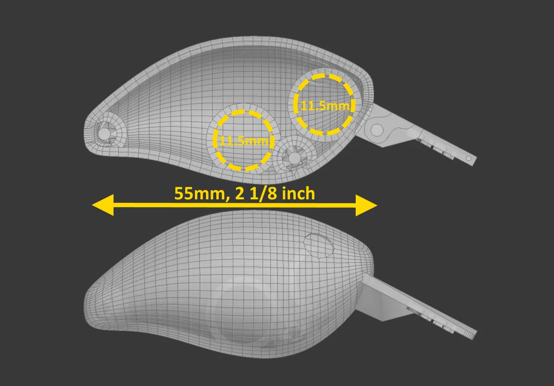 WLure 3D señuelo de pesca Blank Crankbait C4 2 1/8 pulgadas 55mm - imagen 2