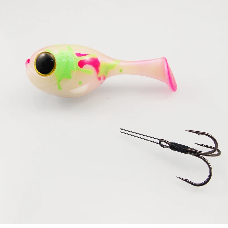 ESFISHING-cebo suave de silicona, pez globo, 82mm, 24g, 1 Uds., Deraball con anzuelo de calidad, aparejos de Pesca artificiales - imagen 5