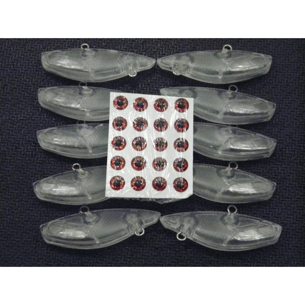 WLure-cuerpo de señuelo sin pintar, cuerpo de 10 piezas con ojos, pesca de carpa, UPL666 - imagen 2