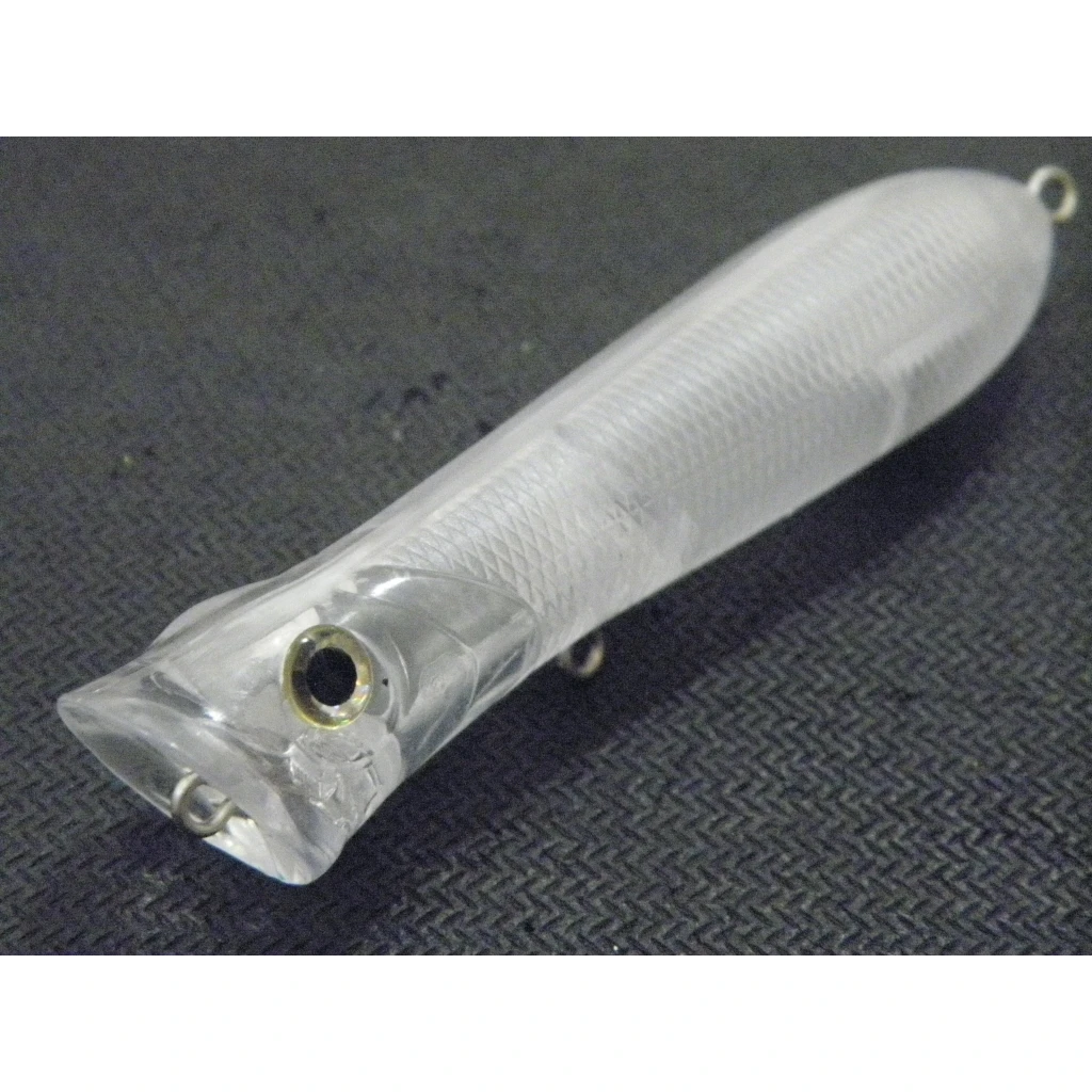 WLure-señuelos en blanco de 8cm, 10 unidades por paquete, ojos aleatorios, Popper, Topwater, salpicaduras de agua, Señuelos de pesca UPT683 - imagen 3