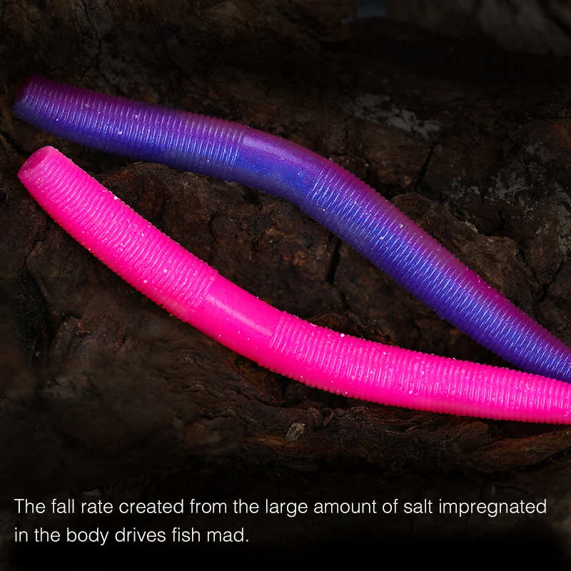 TSURINOYA-señuelo de pesca suave, aparejo de pesca de lubina sin plomos, 4,13 in, 5,12 in, 8 piezas, Senko, silicona Artificial, gusano suave, 7,5g, 9g - imagen 5