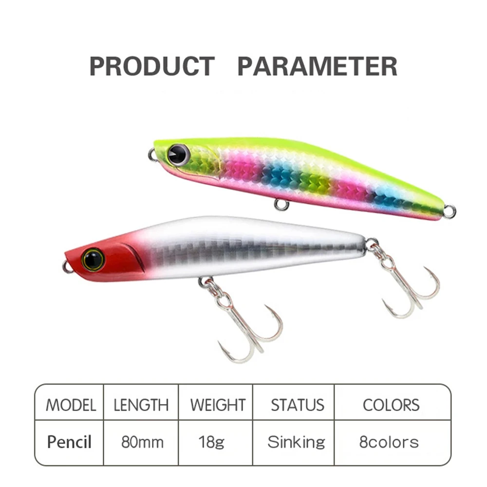8cm 18g señuelo de pesca lápiz Wobbler señuelo Yoichi 99 súper largo fundido hundimiento lento Jerkbait Swimbait cebo duro Artificial cebo de lubina - imagen 3