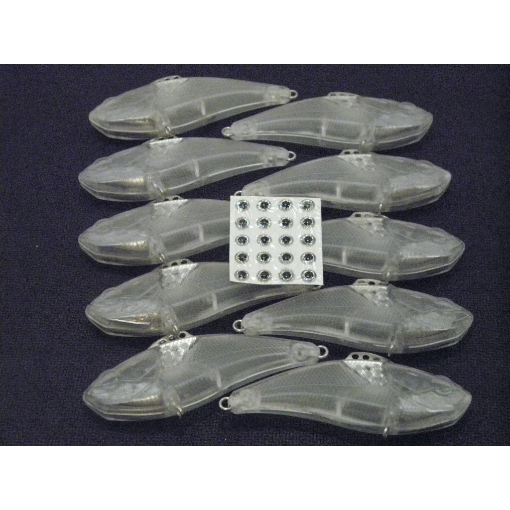 WLure-cebo de fundición larga sin labios, 8cm, 30g, 10 por lote, transparente, con pintura de señuelo personalizada, 3 tipos de acción de natación, UPL772 - imagen 4