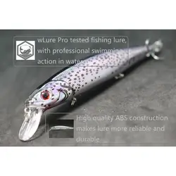 Jerkbait Minnow WLure – 14cm con transferencia de peso para agua dulce y mar