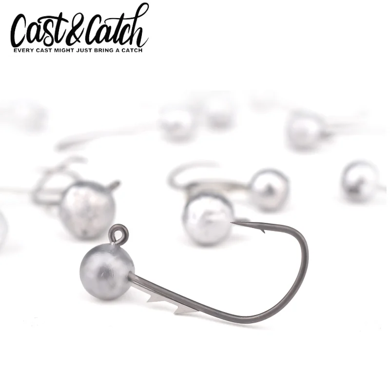 Cast & Catch Big Backstab Finesse Jig Head anzuelo de plomo Ned señuelo de pesca cebo suave anzuelo de púas anti-colgante - imagen 5