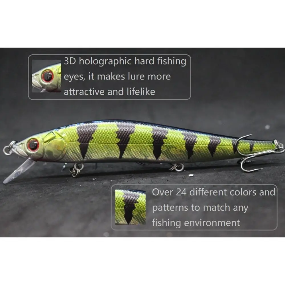 wLure Jerkbait Fishing Lure Minnow 24g 13.3cm Big Size Weight Transfer System for Long Casting 1 Meter Diving Floating M262 - imagen 3