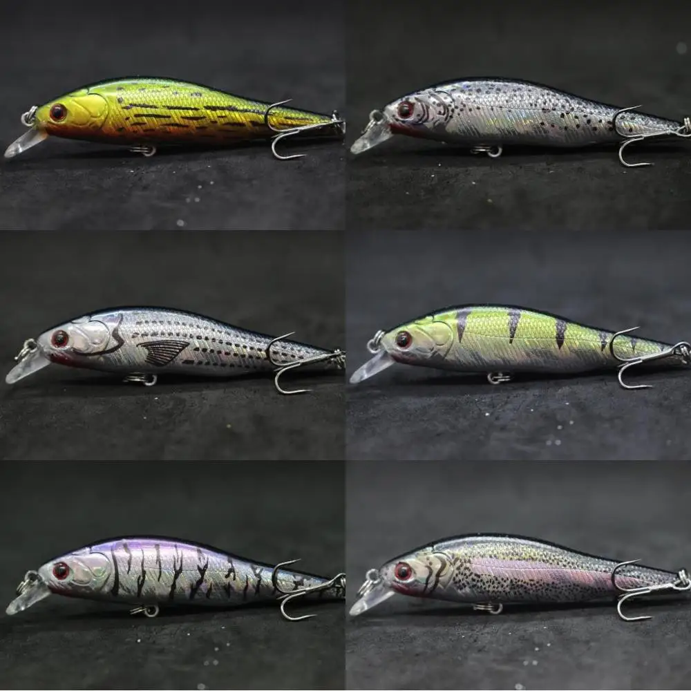 WLure Minnow-señuelo de pesca de 8,5 cm, 9,7g, tamaño mediano, pesca en agua dulce, ojos duros 3D, cebo Twitch de recuperación lenta # 6 Gancho M597 - imagen 5